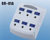 6 Outlet Wall Tap (With Auto Night Light )