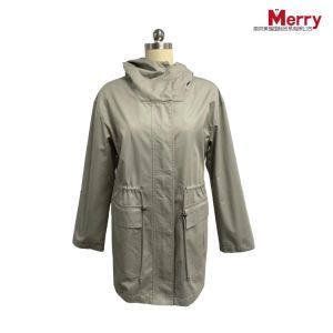 Women Fashion Clothes Light Clothing Windbreaker Coat Waterproof Jacket with Hooded