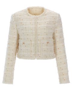 Ladies Woollen Tweed Blazer Jacket Women Wool Jacket Blazer