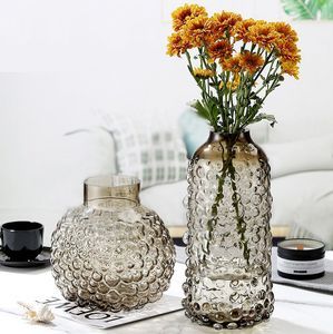 Unique Handmade Bubble Glass Vase for Home Decoration Tabletop Flower Vase