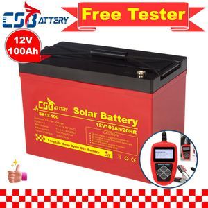 Csbattery 12V100ah Bateria Solar Long Life Gel Battery for Wind-Power-Storage/Solar-Street-Lights/Power-Bank/Ada