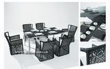 Nouvelle Outdoor 6-Place Dining Table & Dining Chair (Outdoor/Garden Furniture)