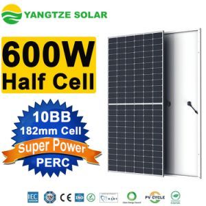 182mm Half Cell Tier 1 PV Solar 550W 580W 600W Cheap Price Monocrystalline Solar Cell Panel with TUV IEC CE ISO