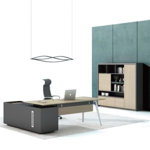Office Furniture Wooden MFC Furniture L Shaped Office Desk Modern Manager Executive Table Office Table