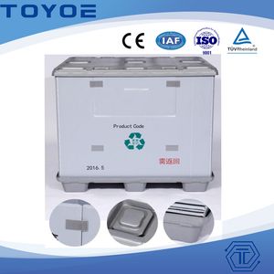 550*365*210 Small Container Foldable Plastic Pallet Packaging Box Collapsible Heavy Duty Industry Storage Transport Container