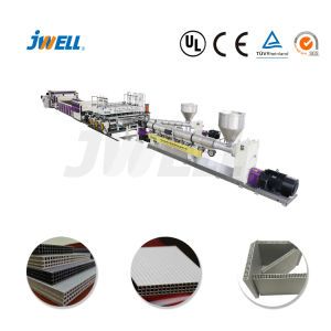 Jwell Plastic Sheet/Plate/Board/Film/Pipe/Profile/Floor/Trunk PP/PS/PE/PC/Pet/EVA/PVC/ABS Recycling Building Template/Solar Extrusion Making Machine