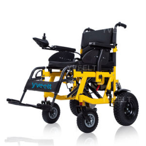 Efficient and Energy-Saving Medical Foldable Electric Wheelchair Shock Absorbing with Secure Brake Folding Power Wheelchair