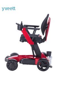 Aluminum Medical Foldable Electric Wheelchair Adjustable Height Lightweight Folding Electric Wheelchair