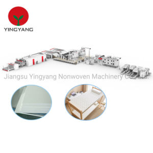 ISO9001: 2000 Approved Automatic Carpet Making Machine Bedding Nonwoven Soft and Stiff Thermal Bonded Wadding Line