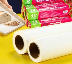Customized Factory Wholesale Silicone Greaseproof Paper Roll & Parchment Paper for Barbecue. Dessert Baking