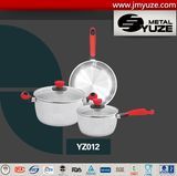 6PCS Cookware Set, Glass Lid with Perforations, Kitchen Utensils, Silicone