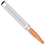 Rubber Wood Handle Kitchenware Kitchen Tool Acid Etched Sharp Blade Stainless Steel Cheese Grater