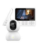 5inch HD Home Security PTZ Control Crying Detection Wireless Baby Monitor with Camera