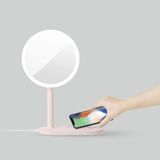 Wireless Fast Charger LED Makeup Mirror with Table Lamp