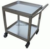 Trolley Cart Barrow Stainless Steel Stamping Bending Welding Double-Deck Universal Wheel Laboratory Equipment