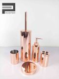 Rose Gold Bathroom Accessory Set Stainless Steel Plating Golden Copper Hotel Sets Accessories Soap Holder Toilet Brush