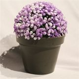 Bulk Fake Potted Artificial Plastic Bonsai Leaves in Plastic Planter for Sale