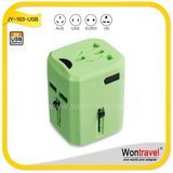 Jy-163 Universal Travel Plug Adapter, Standard European Plug Adapter, International Power Plug Adapter with Two Fuses