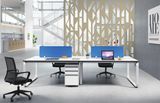 Production Melamine Finished Opening Workstations with Tabletop Screen with Powerful Wire Management