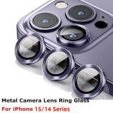 for iPhone 14 15 PRO Max Camera Lens Protectors Camera Metal Ring Glass for iPhone 15