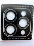 for iPhone 15 PRO/iPhone 15 PRO Max Camera Lens Protector, [Night Shooting Mode] HD Tempered Metal Glass Camera Screen Protector Cover Film Accessories, Black