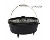 Pre-Seasoned Camping BBQ Cast Iron Cookware Dutch Oven