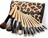 12PCS Leopard Cosmetic Brush Set with Factory Price Brushes