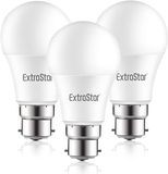 Extrastar B22 Bayonet LED Bulb, 12W A60 Cool White Daylight 6500K, 81W Equivalent, 1160lm Energy Saving Lightbulbs, Non-Dimmable, Pack of 3