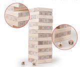 Wooden Tumbling Tower Numbers Stacking Building Blocks Educational Toy Math Board Games Set
