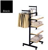 4 Tier Merchandising Display Unit -Black Shelving