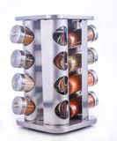 16 Jars Spice Racks Set Kitchen Stainless Steel Spice Rack Set Revolving