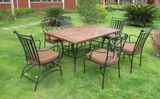 Outdoor Garden Furniture /Wrought Iron Dining Table & Chairs