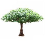 Natural Look Outdoor Decorative Large Fake Green Banyan Tree Ornamental Foliage Plants