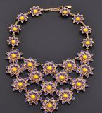 Fancy Sunflower Crystal Diffuser Women Necklace 2016