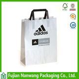 Flat Handle White Kraft Paper Bag for Clothes