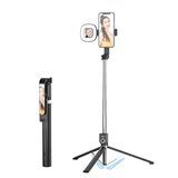 Tripod Stand Charging Remote Control 360 Rotation Flexible Selfie Stick Portable with Ring Light