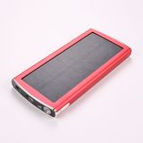 Newest Solar Power Bank 12000mAh Aluminum Alloy Material with Dual USB