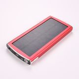 Newest Solar Power Bank 12000mAh Aluminum Alloy Material with Dual USB