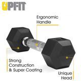 High Quality Rubber Hex Dumbbell
