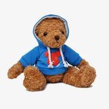 Blue Clothes Teddy Bear Low MOQ 300 PCS Custom Plush Toys Supplier in China