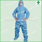 Disposable PP/PE/SMS/SMMS/Microporous Coverall with Elastic Cuff/Ankle/Hood