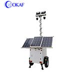 Shenzhen Okaf Technologyco., Ltd Okaf Solar Power Trailer Surveillance&Lighting System10FT- 20FT Mast Light Towers Portable&Light Mobile Towers