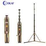 Telescoping TV Antenna Mast Hand Winch Aluminum Telescopic Antenna Mast with Guy Wire