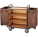 Guangzhou South Hotel Articles Co., Ltd Wood Hotel Housekeeping Service Trolley