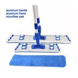 Aluminum Flat Mop with Microfiber Pad and Telescopic Handle