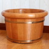 Guanghang Meijiaxing Bathroom Co.,Ltd. China Traditional Hand Made Bathroom Small Round Shaped Cedar Wooden Foot Basin