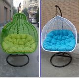 Foshan Shunde Yiming Furniture Co., Ltd Hot Sale White PE Rattan Outdoor Double Swing Chair Patio Weaving Swing Hanging Chair