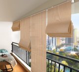 Pufeike Smart Blinds&Curtains Environmentally Friendly Wooden Roller Shades Manual Outdoor Pergola Roller Bamboo Blinds