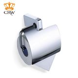 Crw F3111 Silver Toilet Paper Holder with Cover ABS and Stainless Steel