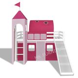 Qingdao Mingkun Furniture & Househo White Painting Children Slide Tent Bed with Wood